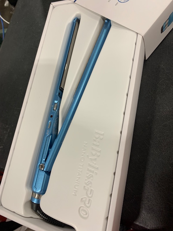 Photo 1 of BaBylissPRO Nano Titanium Flat Iron Hair Straightener , 1/2" Ultra- Thin Hair Straightener Iron for Professional Salon Results and All Hair Types
