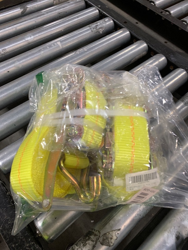 Photo 1 of ANLULOAD Ratchet Tie Down Straps Heavy Duty with Double J Hook, WLL 3,333Lbs,Breaking Strength:10,000lbs Suitable for Strapping and Securing Truck and Trailer Loads.Yellow?2in*27Ft?