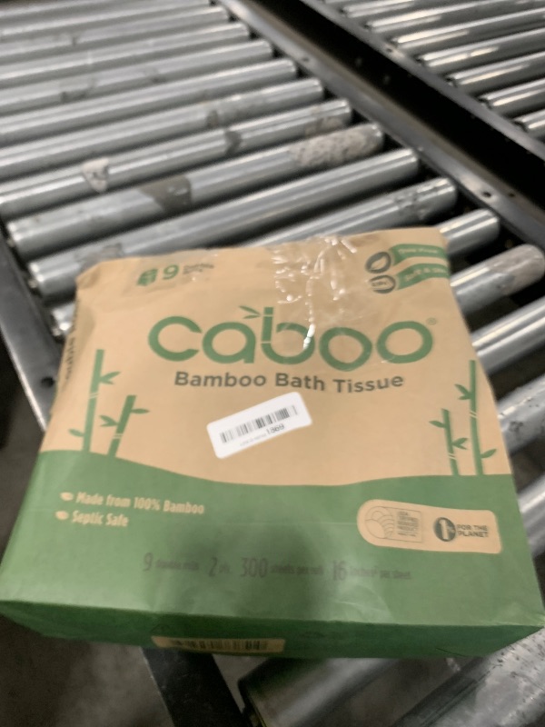 Photo 1 of Caboo Tree Free Toilet Paper, Septic Safe Bath Tissue, Quick Dissolving 2 Ply Sheets - 300 Sheets Per Roll, 9 Double Rolls