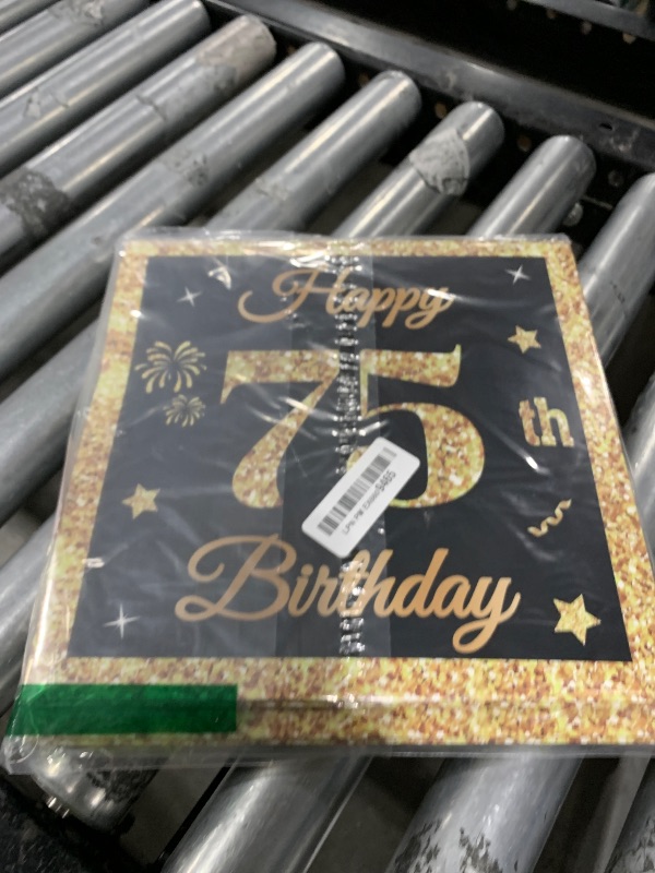 Photo 1 of 75th Birthday Decorations Boxes for Men- 3PCS Black Gold Happy 75th Birthday Balloons Boxes, 75 Year Old Party Supplies for Men Women