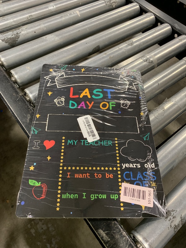 Photo 1 of Rsgift Chalkboard First & Last Day of School 10 x 14 Inch, Double Sided Back to School Board, Reusable Kindergarten reschool 1st Grade Decorations Photo Props for Kids/Girls/Boys