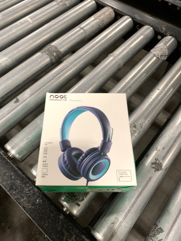 Photo 1 of Kids Headphones - noot products K11 Foldable Stereo Tangle-Free 3.5mm Jack Wired Cord On-Ear Headset for Children/Teens/Boys/Girls/Smartphones/School/Kindle/Airplane Travel/Plane/Tablet (Navy/Teal)