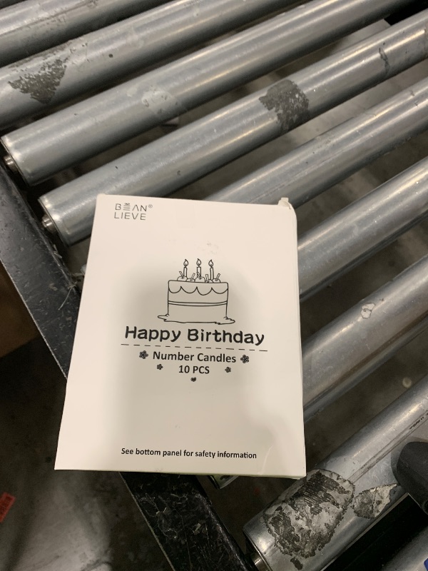 Photo 1 of Beanlieve 10-Pieces Numeral Birthday Candles - Cake Numeric Candles Number 0 1 2 3 4 5 6 7 8 9,Used for Cake Decoration on Birthday Parties and Wedding Anniversary Celebrations(Champagne Gold)