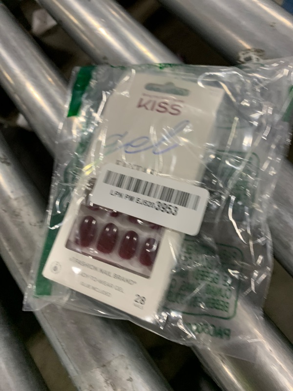 Photo 1 of KISS Gel Fantasy, Press-On Nails, Nail glue included, 'One Call', Red, Short Size, Oval Shape, Includes 28 Nails, 2g glue, 1 Manicure Stick, 1 Mini File