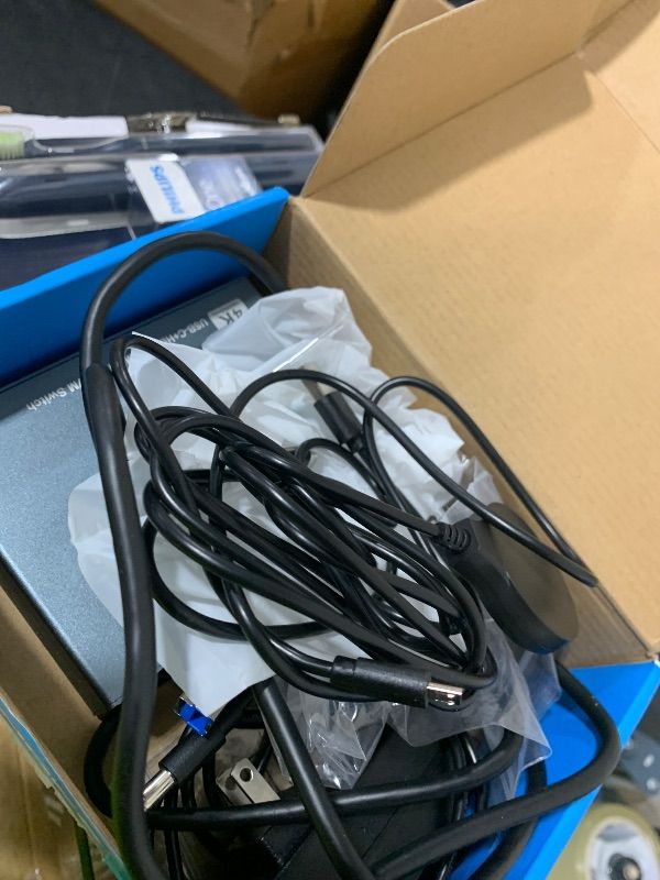 Photo 1 of Dual Monitor KVM Switch for Laptop & Desktop 4K@60Hz, USB C and HDMI KVM Switch 2 Monitors 2 Computers with 4 USB 3.0 Port for Keyboard Mouse, 80W PD Charging, with Wired Remote and USB C Cable