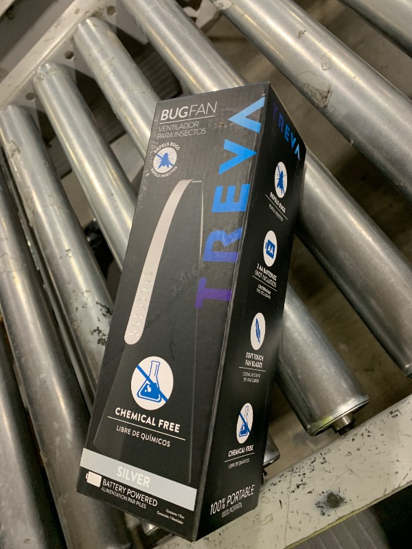 Photo 1 of Treva Bug Fan Fly Repellent/Deterrent with Holographic Blades to Clear Bugs, Mosquitoes, and Flies, Battery Powered Fly Fan