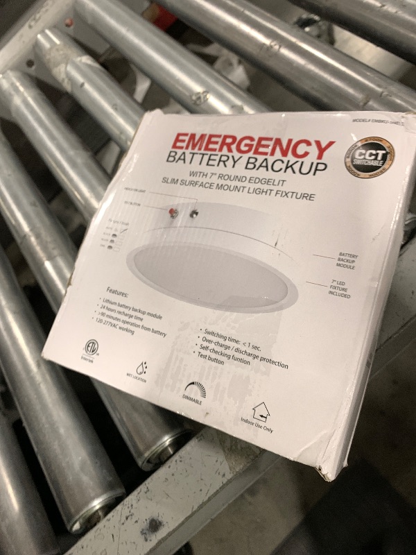 Photo 1 of ZAGO LED Ceiling Lights with Emergency Lighting: 7 Inch Flush 5CCT Dimmable Disk Lamp with Emergency Battery Backup for Household Hall Living Bedroom Kitchen Hotel Apartment, 120-277V, ETL/Wet Rated