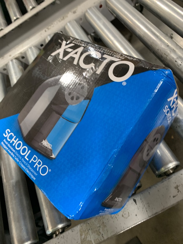 Photo 1 of X-ACTO Pencil Sharpener, SchoolPro Electric Pencil Sharpener, Heavy Duty Sharpener for School, Classroom and Teacher Supplies, Perfect for Addition to Homeschooling Supplies, Black, 1 Count
