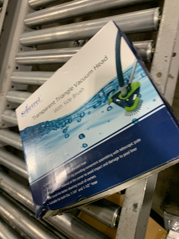Photo 1 of Sepetrel Upgrade Pool Vacuum Head with Side Brush & Universal Rotatable Hose Adapter,Weighted Triangular Shape(Safe for Vinyl Liner Pool)