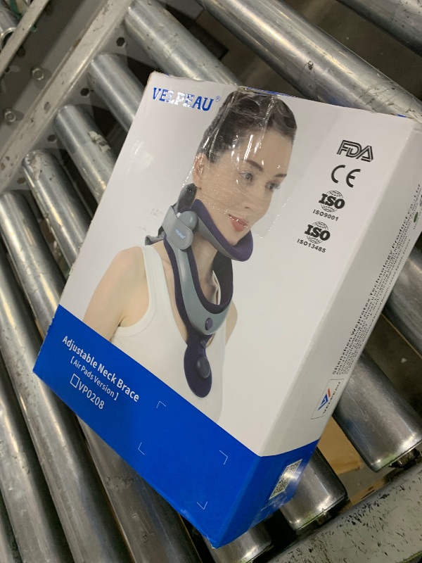 Photo 1 of Velpeau Neck Brace for Neck Pain and Support, Soft Cotton Pads, Cervical Collar Restricting Cervical Motion, Relieves Discomfort and Spine Pressure (Neck circumference 11.5-16.5", Foam Pads Version)