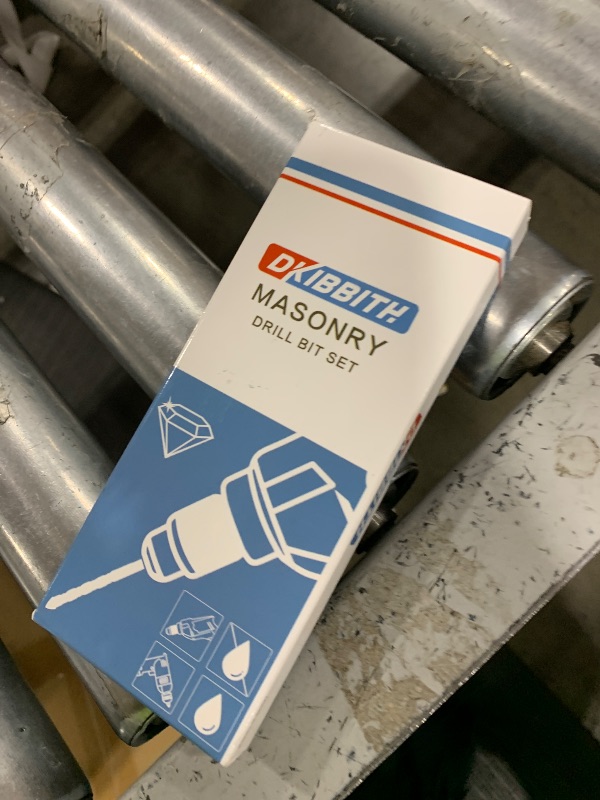 Photo 1 of 10-Piece Masonry Drill Bit Set for Concrete Tile Glass Ceramic Brick,1/8 to 1/2 Inch Drilling Bits with Triangle Handle,Tungsten Steel Alloy Tip.?Black?