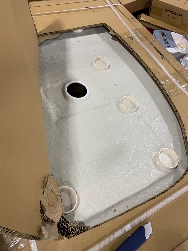 Photo 1 of Westbrass SP4836WB-26 48" x 36" 3-Wall Shower Pan with Solid Brass Center Drain and 4-1/4" Cross Grid Brass Drain Cover, Polished Chrome