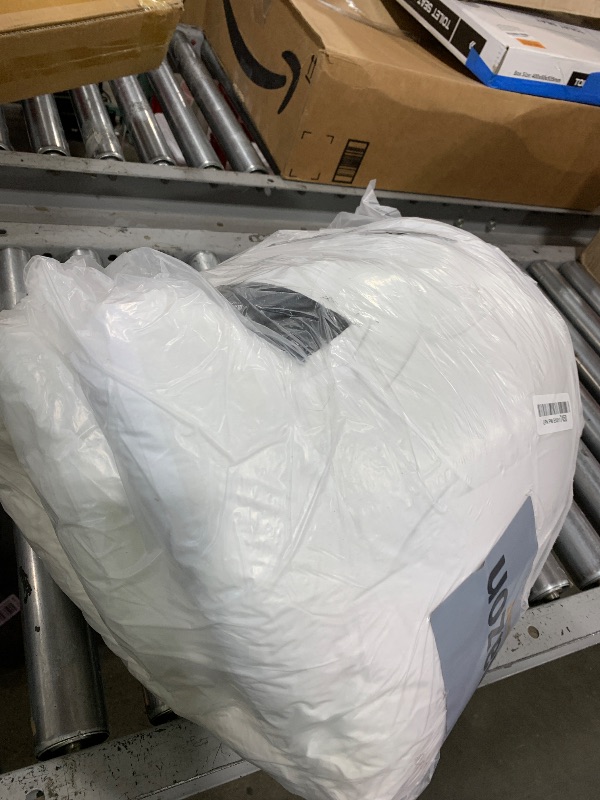 Photo 1 of Gooeb Squishy Flat Bed Pillows King Size Set of 2 Extra Soft Thin Pillow for Stomach Sleeping Adults Kids Back Sleeper Plush Fluffy White 20x36 inches
