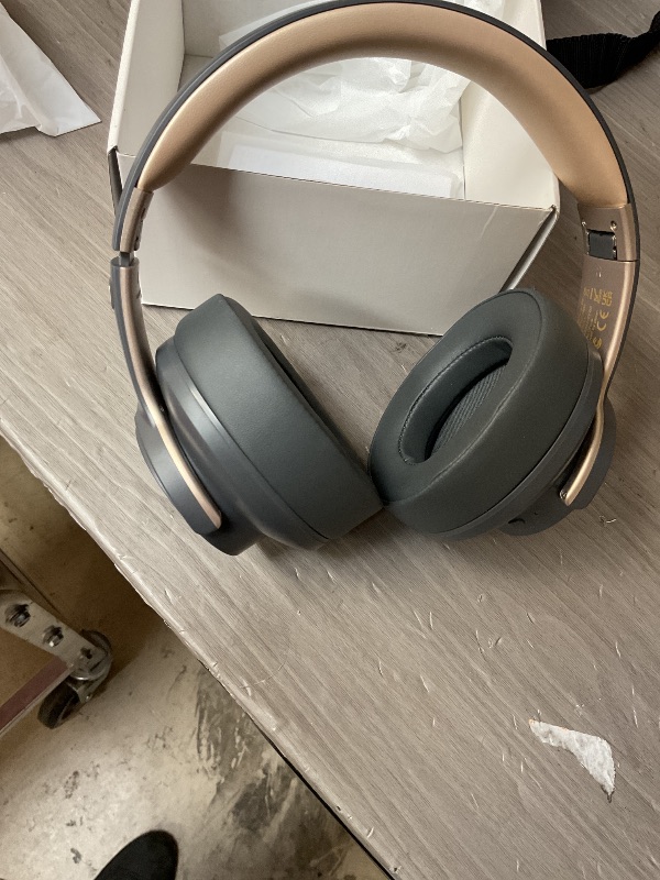 Photo 1 of Picun B8 Bluetooth Headphones, 120H Playtime Headphones Wireless Bluetooth with 3 EQ Modes, Low Latency, Hands-Free Calls, Over Ear Headphones for Travel Home Office Cellphone PC (Ashen Golden)