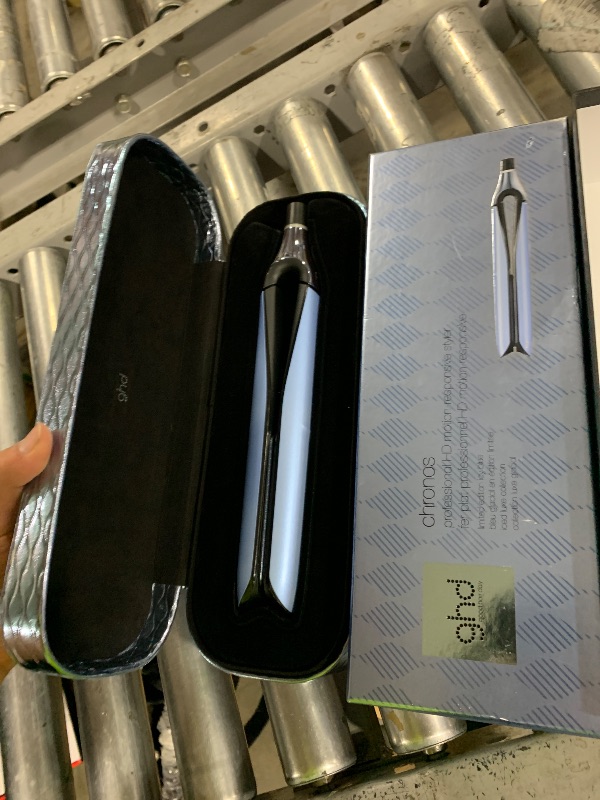Photo 1 of ghd Chronos Styler - 1” Smart Flat Iron Hair Straightener with HD Motion-Responsive Technology, Faster Styling, 24-Hour Results, More Shine, Less Frizz, and No Extreme Heat Damage - ICY Blue