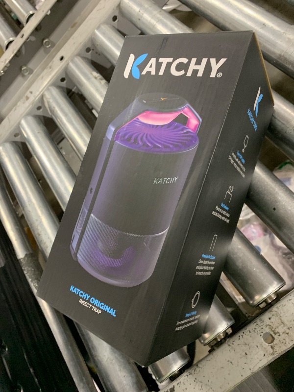 Photo 1 of Katchy Indoor Insect Trap - Catcher & Killer for Mosquitos, Gnats, Moths, Fruit Flies - Non-Zapper Traps for Inside Your Home - Catch Insects Indoors with Suction, Bug Light & Sticky Glue (Black)
