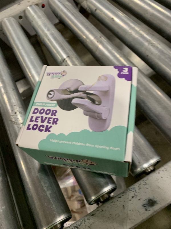 Photo 1 of Door Lever Lock (3 Pack) Prevents Toddlers from Opening Doors. 3.25" L * 1.5" W * 4.5" H Easy One Hand Operation for Adults. Durable ABS with 3M Adhesive Backing. Simple Install, No Tools Needed.