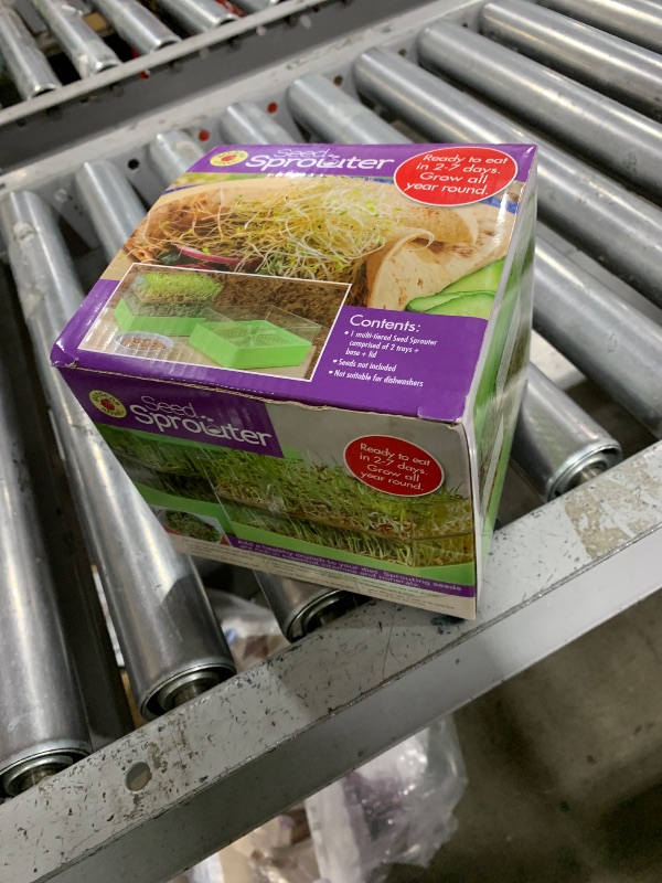 Photo 1 of GARDENS ALIVE! Seed Sprouter Kit, Two Tier Stackable Seedling Starter Tray with Lid, Microgreens Propagator Mini Plant Grow Trays, Germinate Seeds Indoors, Healthy Snacks, Bean Sprouts, Soil Free