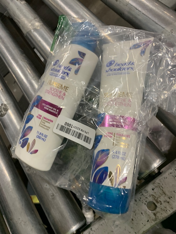 Photo 1 of Head & Shoulders Supreme Sulfate Free Shampoo and Conditioner Set for Dry Scalp and Dandruff Treatment, Soothe and Strengthen with Argan Oil and Rose Essence, 21.2 Fl Oz