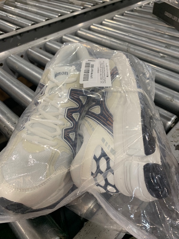 Photo 1 of Men's Slip Resistant Trail Running Shoes - Supportive Athletic Shoes for Outdoor Fitness Walking, Road Running and Gym Training Retro White43