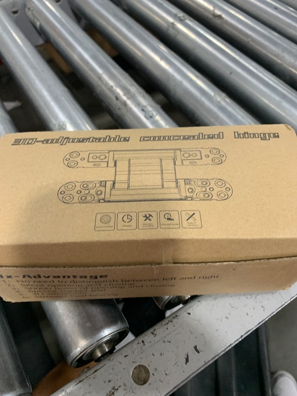 Photo 1 of Invisible Door Hinges (2 pcs) -7 Inch Sliver Hidden Hinges for Doors, 3 Way Adjustable & 180 Deg Swing Invisible Hinge, Heavy-Duty Zinc Alloy Concealed Door Hinges 177Lbs Load-Bearing