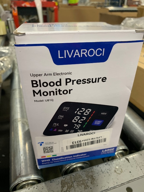 Photo 1 of Blood Pressure Monitor, 9-17'' & 13-21'' Extra Large Blood Pressure Cuff Upper Arm, LED Color Backlit Screen Automatic Digital Blood Pressure Machine with USB Cable and 4 AAA Batteries