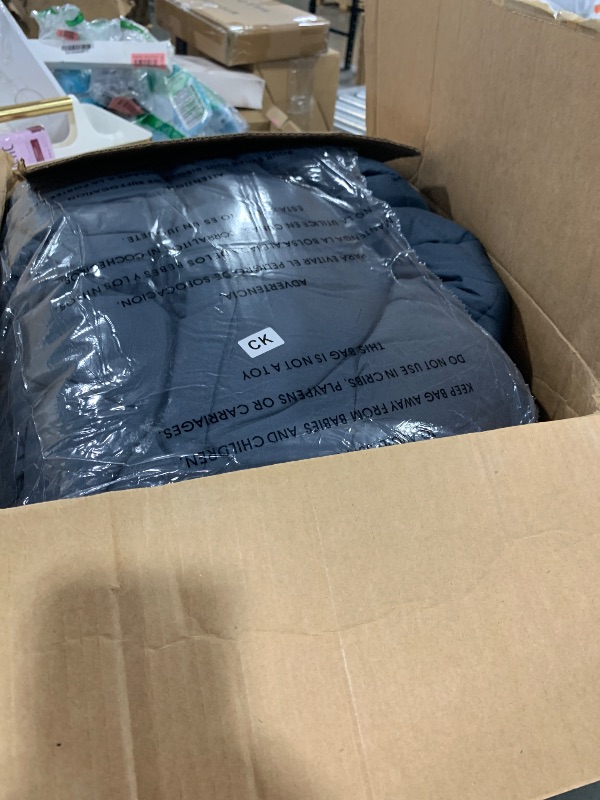 Photo 1 of Monbix California King Size Comforter Set - 7 Pieces Bed in a Bag Cal King, Blue Grey Bedding Sets with Comforter, All Seasons Down Alternative Comforter Bed Set with Sheets, Pillowcases & Shams
