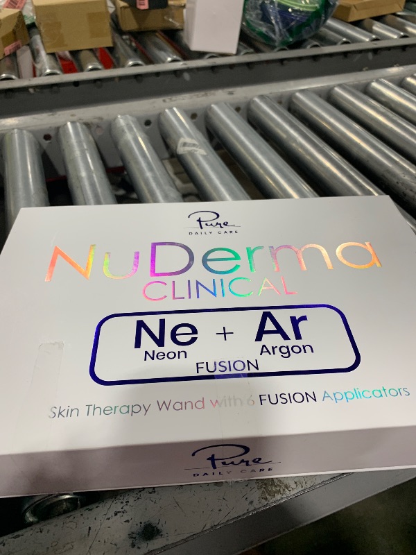 Photo 1 of NuDerma Clinical Skin Therapy Wand - Portable Skin Therapy Machine w 6 Fusion Neon + Argon Wands – Anti Aging - Clarifying - Skin Tightening & Radiance - Wrinkle Reducing