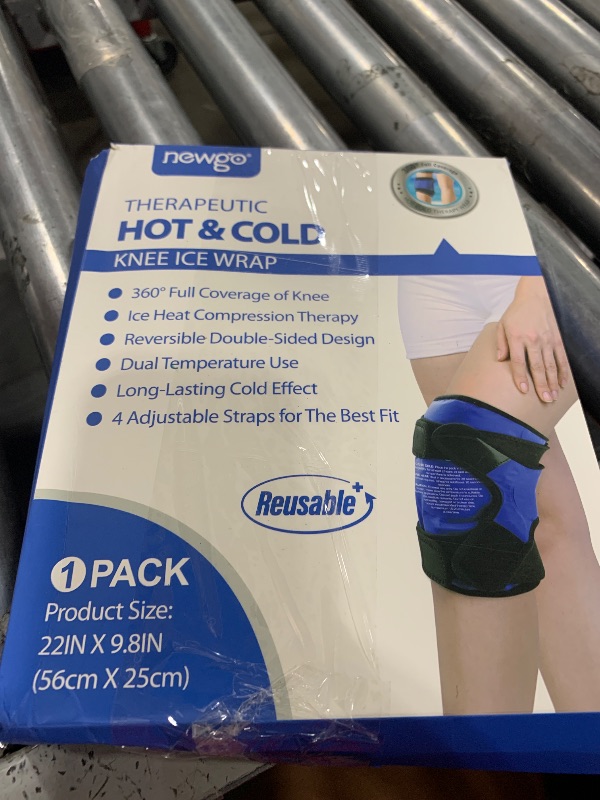 Photo 1 of NEWGO Ice Pack for Knee Injuries Reusable, Knee Ice Pack Wrap Around Entire Knees for Replacement Surgery Recovery, Gel Cold Pack Wrap for Meniscus Tear, ACL, Swelling Pain Relief - Blue