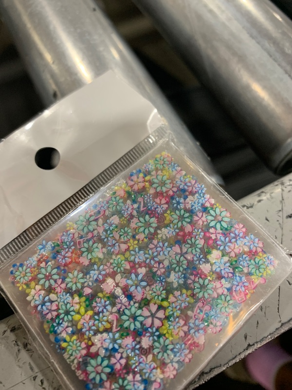 Photo 1 of 30 Sheets Colorful Flower Nail Stickers, 3D Self-Adhesive Cute Nail Art Accessories Decals and Charms with Floral Heart Designs DIY Ctafts Manicures Gifts for Women