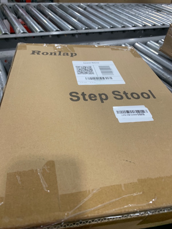 Photo 1 of Ronlap One Step Stools for Adults, Portable Safety Step Platform for Seniors Small Plastic Bedside Step Stool Mobility Wide Step Stools Elderly Assistance for Shower Bed Car Stair Outdoor, Black-Black