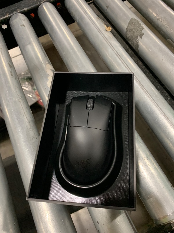 Photo 1 of Razer DeathAdder V3 Pro Wireless Gaming Mouse + Hyperpolling Wireless Dongle: 63g Ultra Lightweight - Focus Pro 30K Optical Sensor - Optical Switches Gen-3-5 Programmable Buttons - Black