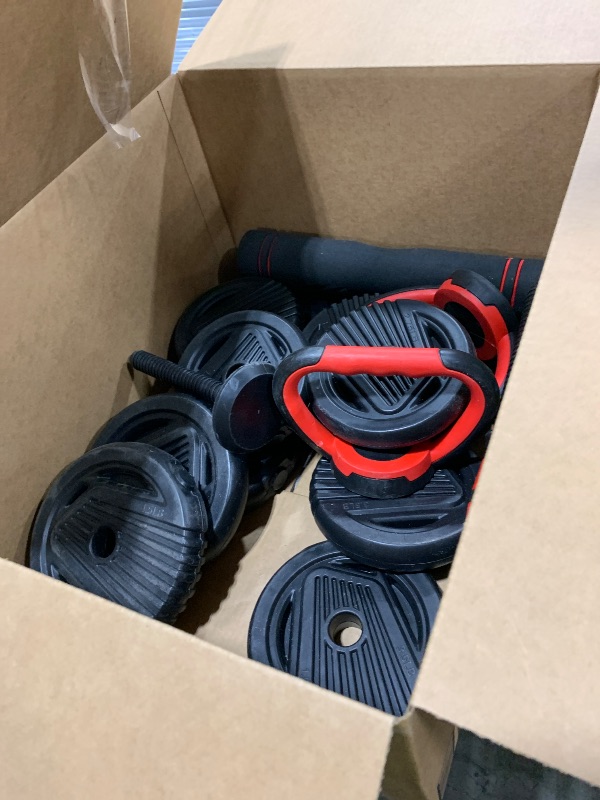 Photo 1 of UNNMIIY Adjustable Dumbbells, 10/20/35/45/70/90lbs Free Weight Set with Connector, 4 in1 Dumbbells Set Used as Barbell, Kettlebells, Push up Stand, Fitness Exercises for Home Gym Suitable Men/Women