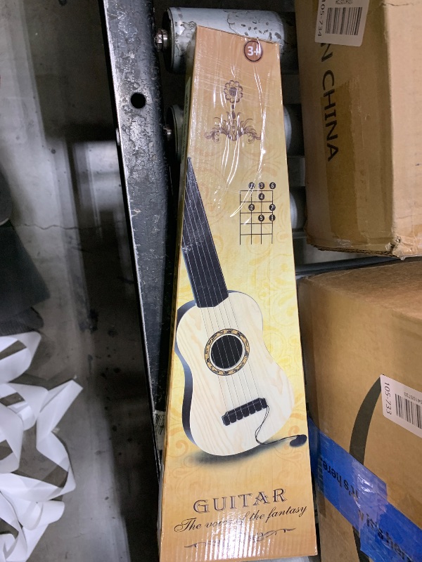 Photo 1 of Kids Toy Guitar 6 String,17 inch Guitar Baby Kids Cute Guitar Rhyme Developmental Musical Instrument Educational Toy for Toddlers