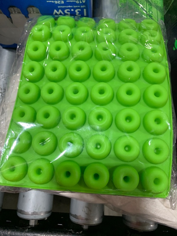 Photo 1 of Gummy Bear Candy Molds Silicone, Gummy Molds with 2 Droppers, Non-Stick Silicone Candy Molds Including Mini Dinosaur, Bear Shape, Hearts and Mini Donut, Set of 4