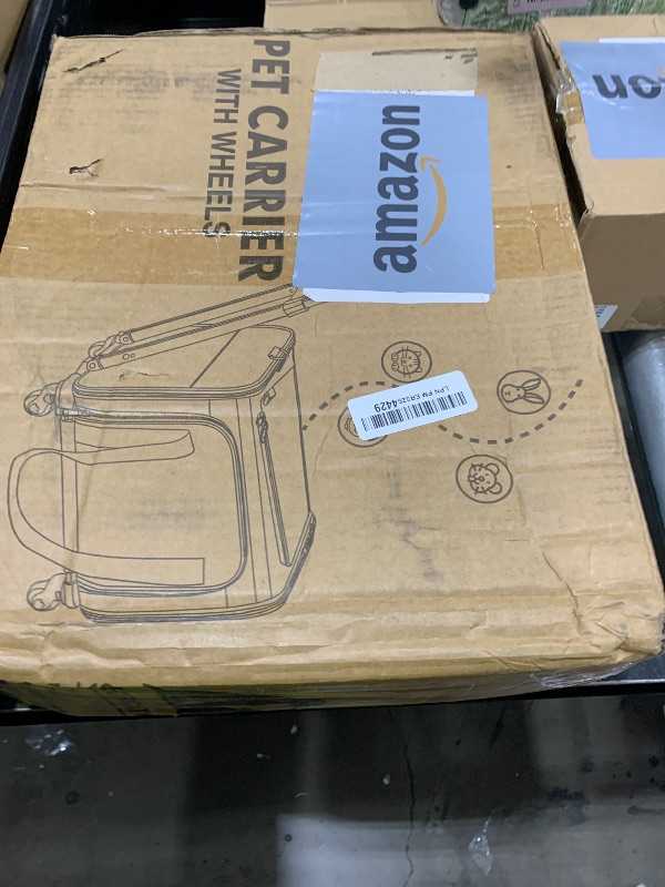 Photo 1 of Pet Carrier Airline Approved on Wheels - Two Sided Expandable Cat Soft Carrier for Puppy and Cats Under 26lbs, Rolling Cat Carrier for Airplane, Camping, Outdoor