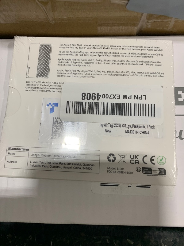 Photo 1 of 2025 [Apple MFi Certified] (iOS Only) Bluetooth Tracker Smart Finder for Apple Find My, iPhone Card Wallet Finder GPS Tracker, 5-10 Years Battery, Keys Finder and Item Locator for Keys, Bags, Passport