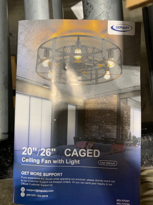 Photo 1 of caged ceiling fan