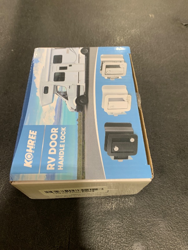 Photo 1 of Kohree Upgraded RV Door Lock Replacement with Paddle Deadbolt, 100% Zinc Alloy, Camper Door Handle Latch, RV Enclosed Travel Trailer Entry Door Lock with Keys for Camper Horse Trailer Cargo, Black