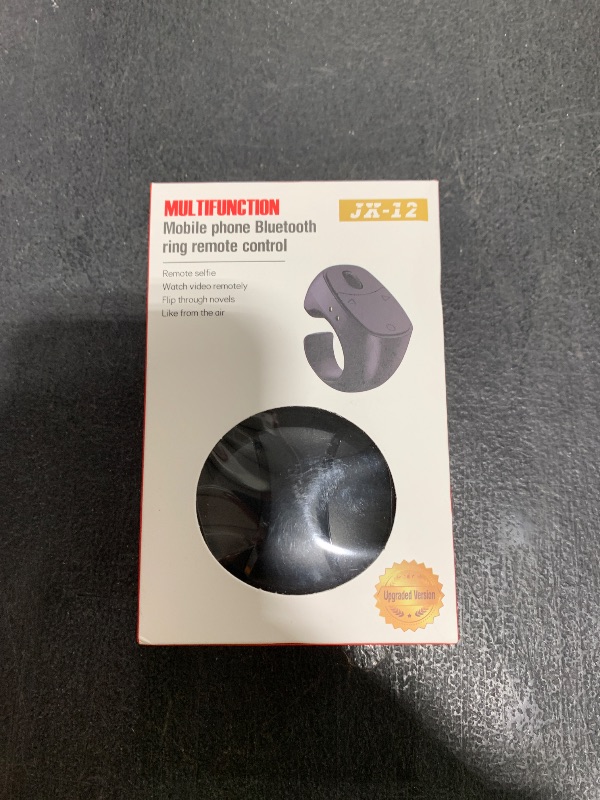 Photo 1 of BDZMLITE TikTok Scrolling Ring, Wireless Bluetooth Remote Control for iPhone iPad, Page Turner Camera Remote, iOS Android Compatible with Phone Holder Mount- Black