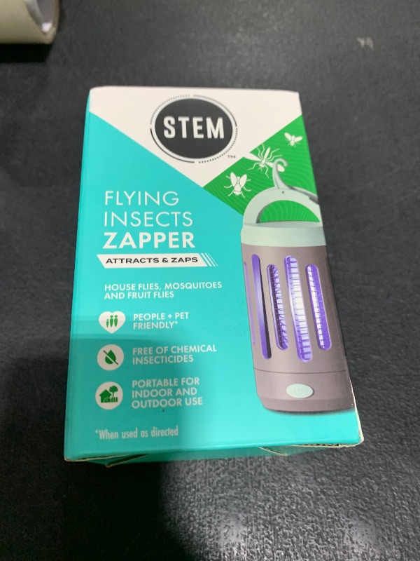 Photo 1 of STEM Flying Insect Zapper, Indoor and Outdoor Electric Fly & Mosquito Trap, Includes Micro-USB Charging Cable and Brush for Cleaning