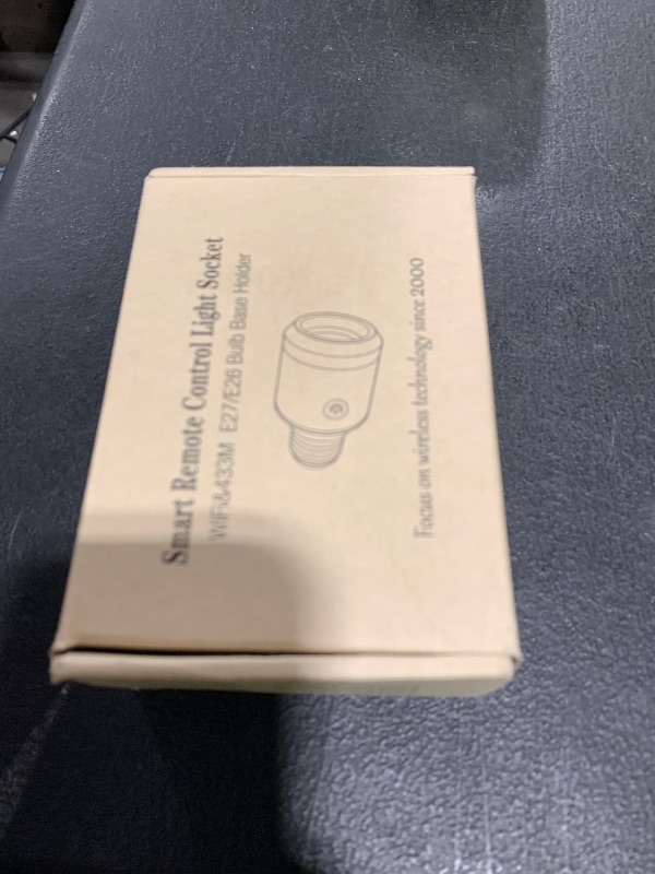 Photo 1 of HAPYTHDA Remote Control Light Socket with Wifi(2.4G Only), Smart WiFi & Bluetooth & RF433 E26 E27 Light Bulb Adapter & Wireless Wall Switch, Remote and APP Control, Voice Control with Alexa and Google