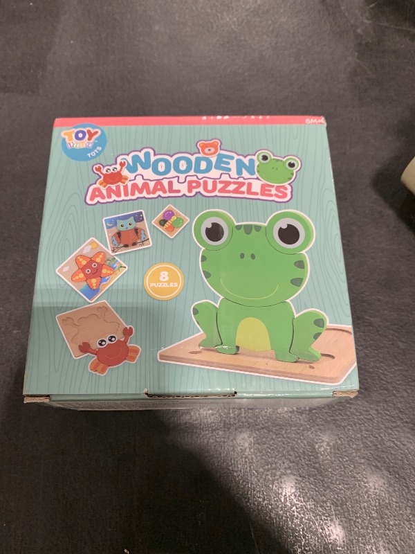 Photo 1 of TOY Life Wooden Puzzles for Toddlers 2-4, 8 Pack Animal Puzzles for Kids Toddler 1-3, Montessori Toys for 1 2 3 Year Old, Educational Toys for Boys Girls Age 2 3 4 5, Baby Learning Toy Gifts