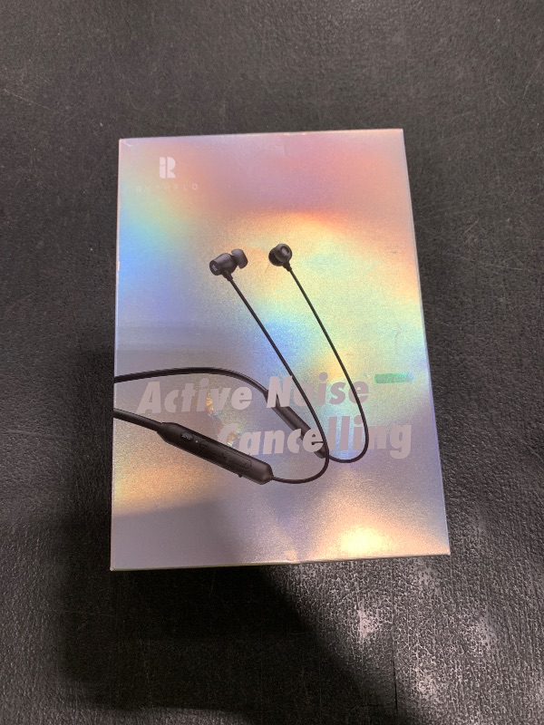 Photo 1 of Rythflo Active Noise Cancelling Headphones, Wireless V5.3 Bluetooth Headphones with 3 AI Mics ENC, in-Ear Magnetic Neckband Earbuds 60Hrs Playtime,IPX6 Sweatproof ANC Headsets for Travel Home Office