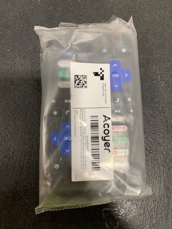 Photo 1 of (Pack of 2) Replacement-Remote-Control for Roku-TV,Compatible for TCL Roku/Hisense Roku/Onn Roku/Philips Roku Smart TVs(Not for Roku Stick and Box)