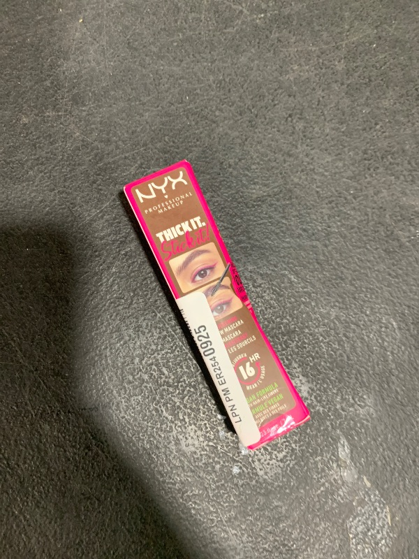 Photo 1 of NYX PROFESSIONAL MAKEUP Thick It Stick It Thickening Brow Mascara, Eyebrow Gel - Brunette