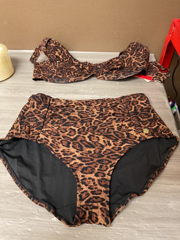 Photo 1 of NWT Popilush Shapewear Bikini size medium Jungle print