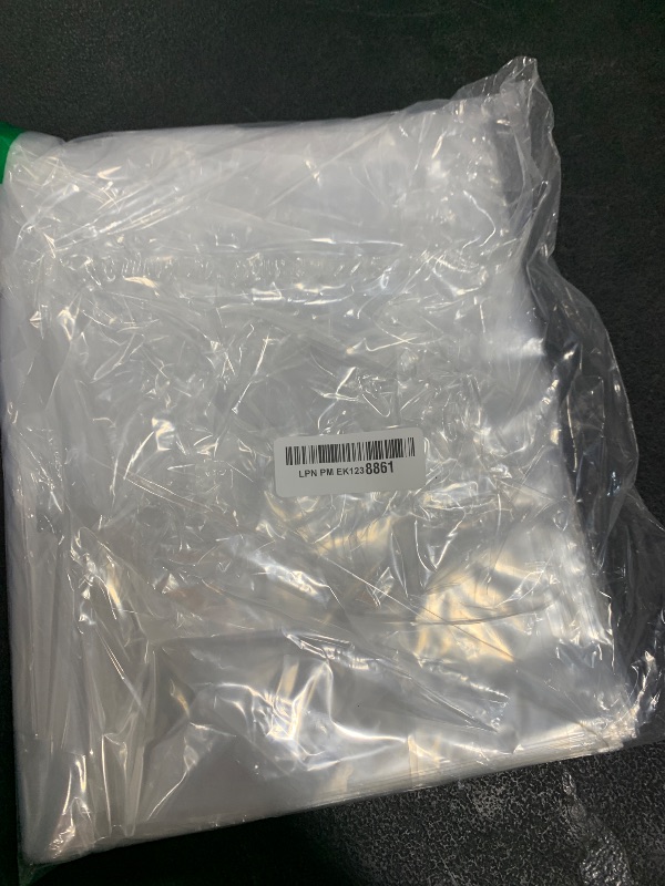 Photo 1 of Wowfit 100 CT 12x18 inch 1.1 Mil Clear Plastic Flat Open Poly Bags – Great for Bread Loaves, Food Storage, Cotton Candy, Seafood, Trays, Shirts, Hats, and More