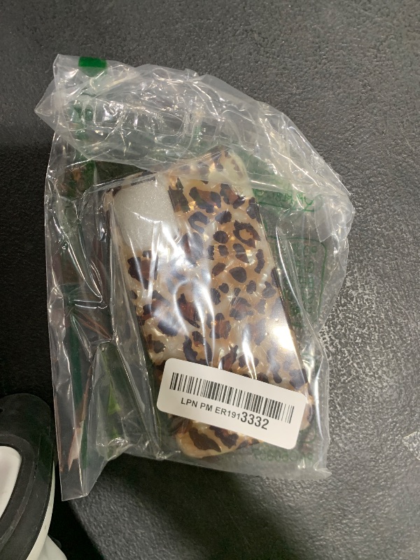 Photo 1 of J.west Case Compatible with iPhone 12 Mini 5.4-inch, Luxury Glitter Sparkly Leopard Cheetah Print Design Translucent Clear Durable Soft Silicone Protective Phone Case Cover for Girls Womens (Bling)