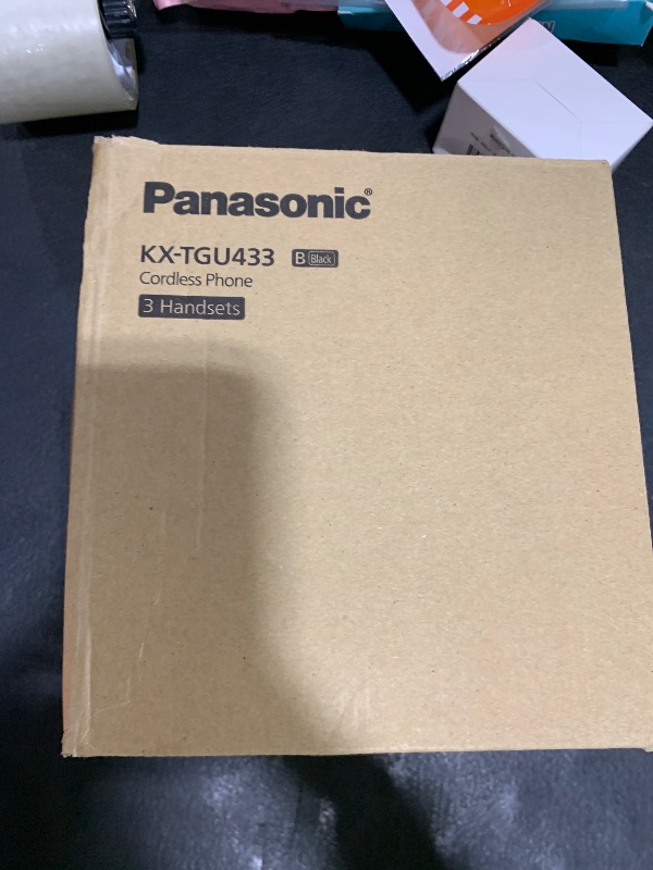Photo 1 of Panasonic Cordless Phone, Easy to Use with Large Display and Big Buttons, Flashing Favorites Key, Built in Flashlight, Call Block, Volume Boost, Talking Caller ID, 2 Cordless Handsets - KX-TGU433B